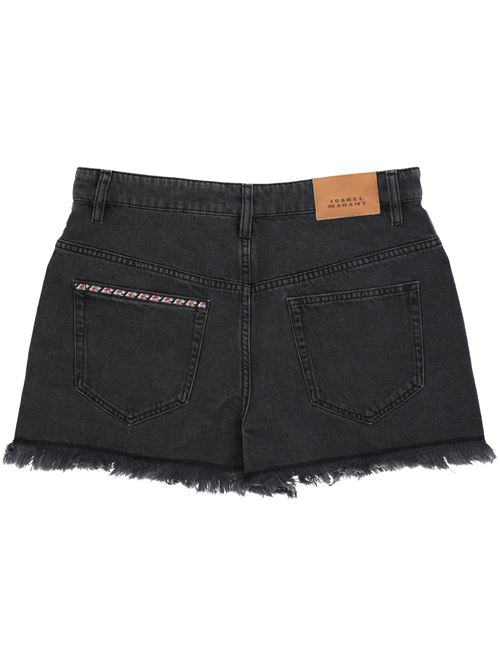 Shorts in denim con ricamo MARANT ETOILE | SH0001FEC1H02E02DG